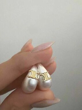 Macy's Pearl Teardrop Earrings with Gold Accent